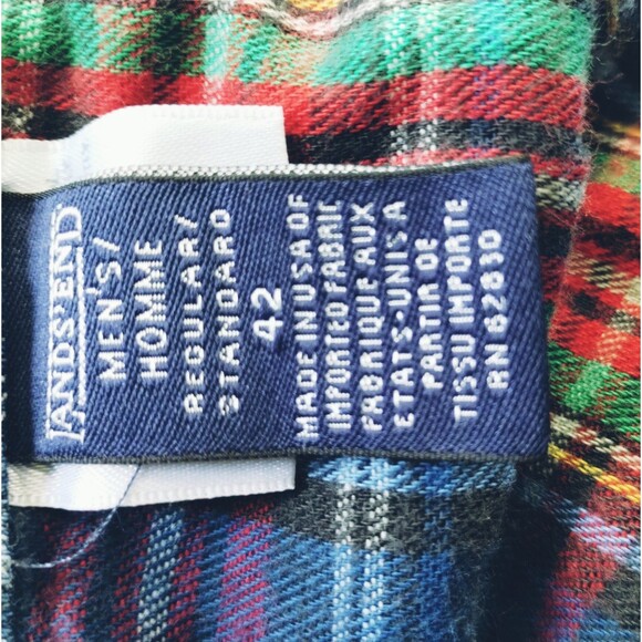 Land's End Jeans Men's 42 Raw Hem 38 Flannel Lined Farm Outdoor Utility Chore - Picture 11 of 12